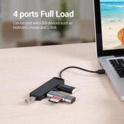 Картридер Считыватель флеш-карт USB 3.0 to SD/TF 0.15m black Vention (CLPBB) - Картинка 6