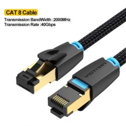 Патч-корд 2м, S/FTP cat 8 RJ-45 black Vention (IKGBH) - Картинка 2