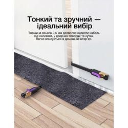 Патч-корд 10м, UTP cat 7 RJ-45 flat black Vention (ICABL) - Картинка 4