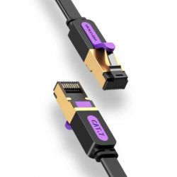 ����-���� 10�, UTP cat 7 RJ-45 flat black Vention (ICABL)