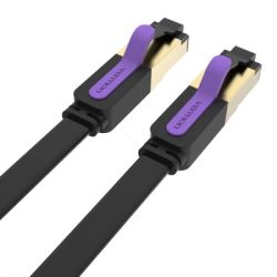 Патч-корд 15м, UTP cat 7 RJ-45 flat black Vention (ICABN) - Картинка 3