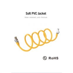 Патч-корд 1м, S/FTP cat 6A RJ-45 yellow Vention (IBHYF) - Картинка 5