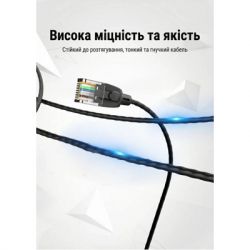 Патч-корд 0.5м, UTP cat 6A RJ-45 slim black Vention (IBIBD) - Картинка 7