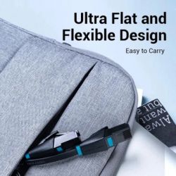 Патч-корд 1м, UTP cat 6 RJ-45 flat black Vention (IBJBF) - Картинка 4