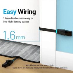Патч-корд 1м, UTP cat 6 RJ-45 flat black Vention (IBJBF) - Картинка 5