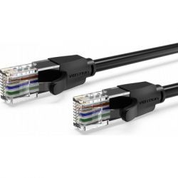 Патч-корд 1.5м, UTP cat 6 RJ-45 flat black Vention (IBJBG) - Картинка 2
