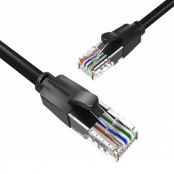 Патч-корд 1.5м, UTP cat 6 RJ-45 flat black Vention (IBJBG) - Картинка 3