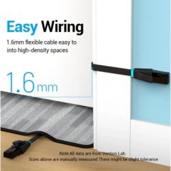 Патч-корд 3м, UTP cat 6 RJ-45 flat black Vention (IBJBI) - Картинка 4