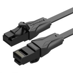 ����-���� 3�, UTP cat 6 RJ-45 flat black Vention (IBABI)