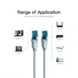 Патч-корд 0.75м UTP cat 5e RJ-45 blue Vention (VAP-A10-S075) - Картинка 4