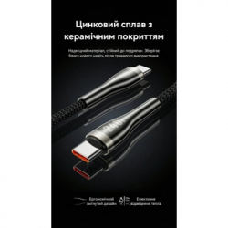 Дата кабель USB-C to USB-C 2.0m 5A nylon braided black Vention (CTYBH) - Картинка 7