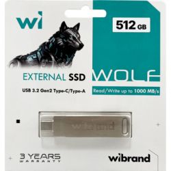 SSD накопитель Wibrand Wolf Silver 512Gb Type-C / USB 3.2 (Gen 2) (WIEXSSD/WO512GB) - Картинка 5