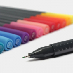 ������ Faber-Castell ����� ����� ����������� Grip Finepen neon ����������� 0,4 ��, 5 ������ (32144) - �������� 2
