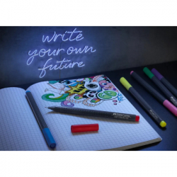 ������ Faber-Castell ����� ����� ����������� Grip Finepen neon ����������� 0,4 ��, 5 ������ (32144) - �������� 4