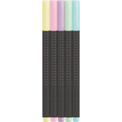 ������ Faber-Castell ����� ����� ����������� Grip Finepen neon ����������� 0,4 ��, 5 ������ (32145) - �������� 2