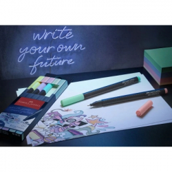 ������ Faber-Castell ����� ����� ����������� Grip Finepen neon ����������� 0,4 ��, 5 ������ (32145) - �������� 4