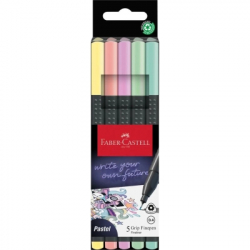 ������ Faber-Castell ����� ����� ����������� Grip Finepen neon ����������� 0,4 ��, 5 ������ (32145)
