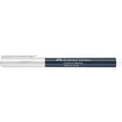 Маркер Faber-Castell для різних поверхонь Creative Marker White, M (1,5 мм), колір білий (31792) - Картинка 5