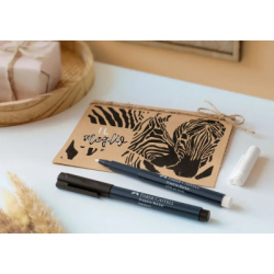Маркер Faber-Castell для різних поверхонь Creative Marker White, M (1,5 мм), колір білий (31792) - Картинка 6