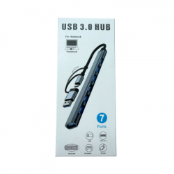 ��� USB Dynamode "7-in-1", Grey, Type-C / USB 3.0 - 1xUSB 3.0 / 6xUSB 2.0, ������ 12 ��, ���������� ������ (DM-UH-701AC) - �������� 11