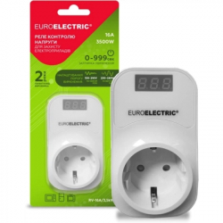 Реле напряжения EUROELECTRIC 16А 3.5kW 150V-210V 230V-280V (RV-16A/3,5kW) - Картинка 2