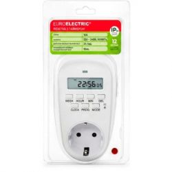 Таймер-розетка EUROELECTRIC 16A/3600W 7дн, White (ST-16A/3,60kW(E)) - Картинка 2