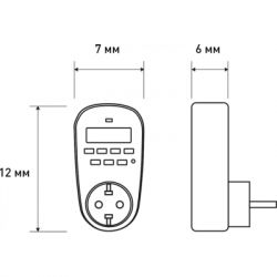Таймер-розетка EUROELECTRIC 16A/3600W 7дн, White (ST-16A/3,60kW(E)) - Картинка 7