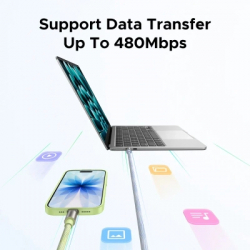 Дата кабель USB-C to USB-C 1.2m 60W pink Ugreen (35510) - Картинка 4