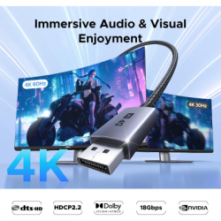 ������ �������������� DisplayPort M to HDMI M 4K60Hz 18Gbps HDR10 3D Ugreen (95418) - �������� 4