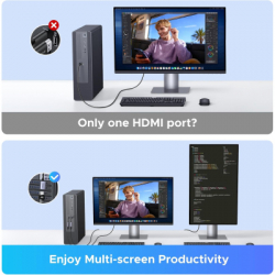 ������ �������������� DisplayPort M to HDMI M 4K60Hz 18Gbps HDR10 3D Ugreen (95418) - �������� 9