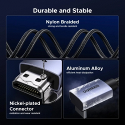 ������ �������������� HDMI M to HDMI M 2.0m 8K60Hz 48Gbps braided black Ugreen (85169) - �������� 9