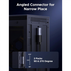 ���������� HDMI M to HDMI F 8K60Hz 48Gbps 90� corner black Ugreen (85632) - �������� 4