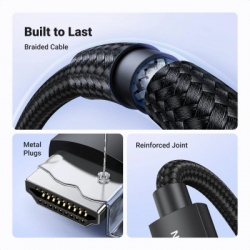 ������ �������������� HDMI M to HDMI M 10.0m 8K60Hz 48Gbps braided Ugreen (95966) - �������� 6