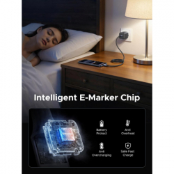 Дата кабель USB-C to USB-C 1.0m 240W 480Mbps braided black Ugreen (85973) - Картинка 6