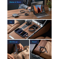 Дата кабель USB-C to USB-C 1.0m 240W 480Mbps braided black Ugreen (85973) - Картинка 8