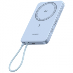 Батарея універсальна Ugreen 10000mAh 30W 1xUSB-C + 15W Magnetic Wireless + cable USB-C blue (65839B) - Картинка 5
