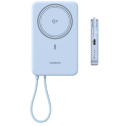 Батарея універсальна Ugreen 10000mAh 30W 1xUSB-C + 15W Magnetic Wireless + cable USB-C blue (65839B) - Картинка 7