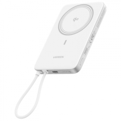 Батарея універсальна Ugreen 10000mAh 30W 1xUSB-C + 15W Magnetic Wireless + cable USB-C white (75983B) - Картинка 5