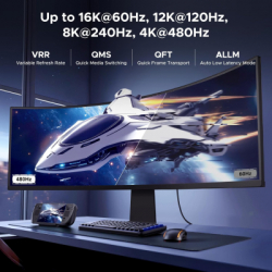 ������ �������������� HDMI M to HDMI M 2.0m V2.2 16K60Hz 96Gbps braided black Ugreen (65900) - �������� 3