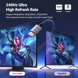 ������ �������������� DisplayPort M to DisplayPort M 5.0m 8K60Hz 32.4Gbps black Ugreen (45039) - �������� 4