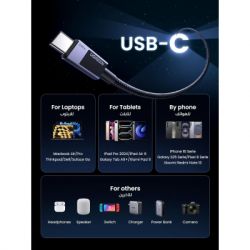 Дата кабель USB-C to USB-C 2.0m PD3.1 240W 480Mbps braided black Ugreen (75732) - Картинка 9