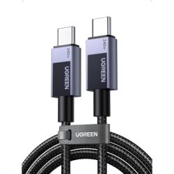 ���� ������ USB-C to USB-C 2.0m PD3.1 240W 480Mbps braided black Ugreen (75732)