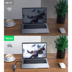 ���������� USB-C to RJ45 Ethernet 1000Mbps gray Ugreen (40322) - �������� 2