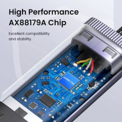 ���������� USB-C to RJ45 Ethernet 1000Mbps gray Ugreen (40322) - �������� 9