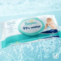 Детские влажные салфетки Pampers 99 Water 60 шт х 18 пачок (1080 шт) (8006530116374) - Картинка 3