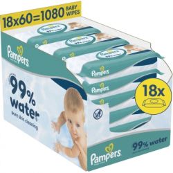 ������� ������� �������� Pampers 99 Water 60 �� � 18 ����� (1080 ��) (8006530116374)