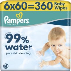 ������� ������� �������� Pampers 99 Water 60 �� � 6 ����� (360 ��) (8006530116596)
