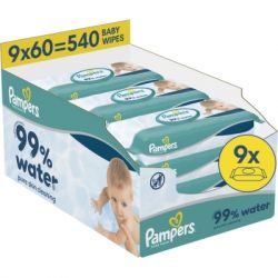 ������� ������� �������� Pampers 99 Water 60 �� � 9 ����� (540 ��) (8006530116459)