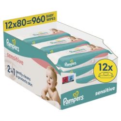 ������� ������� �������� Pampers Sensitive 80 �� � 12 ����� (960 ��) (8006530134668)