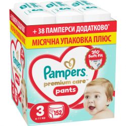 ϳ������ Pampers Premium Care Pants ����� 3 (6-11 ��) 152 �� (8006530315869)